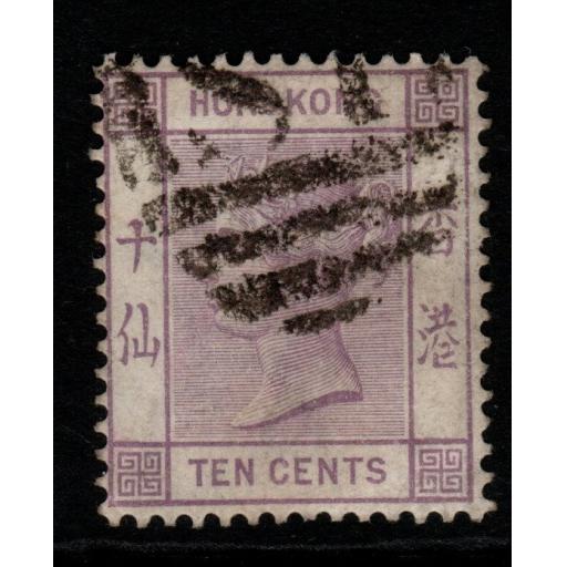 HONG KONG-CHINA SGZ799 1882 10c DULL MAUVE USED IN SHANGHAI