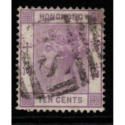 HONG KONG-CHINA SGZ794 1880 10c MAUVE USED IN SHANGHAI