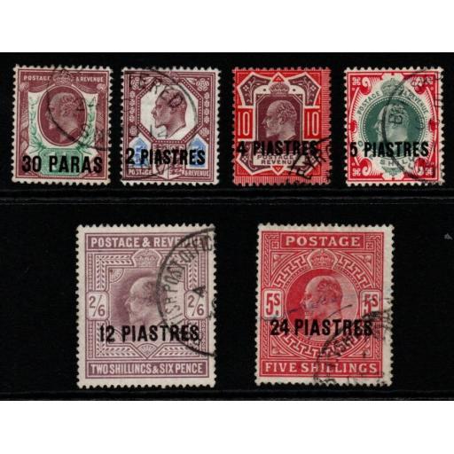BRITISH LEVANT SG29/34 1911-3 DEFINITIVE SET FINE USED