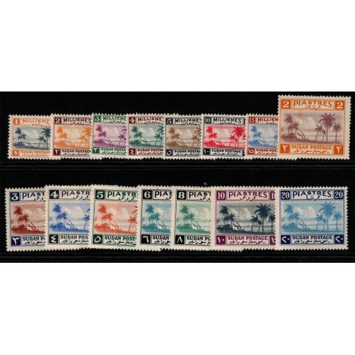 SUDAN SG81/95 1941 DEFINITIVE SET MTD MINT