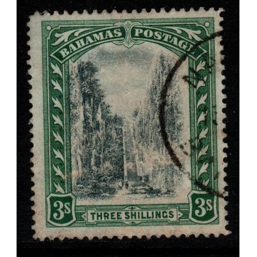 BAHAMAS SG80 1917 3/= BLACK & GREEN USED