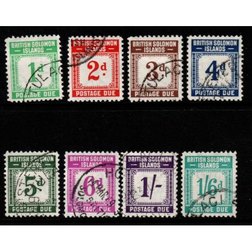 BRITISH SOLOMON IS. SGD1/8 1940 POSTAGE DUE SET FINE USED