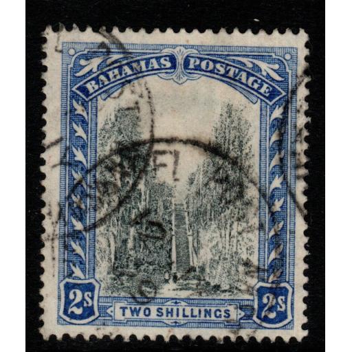 BAHAMAS SG79 1916 2/= BLACK & BLUE FINE USED