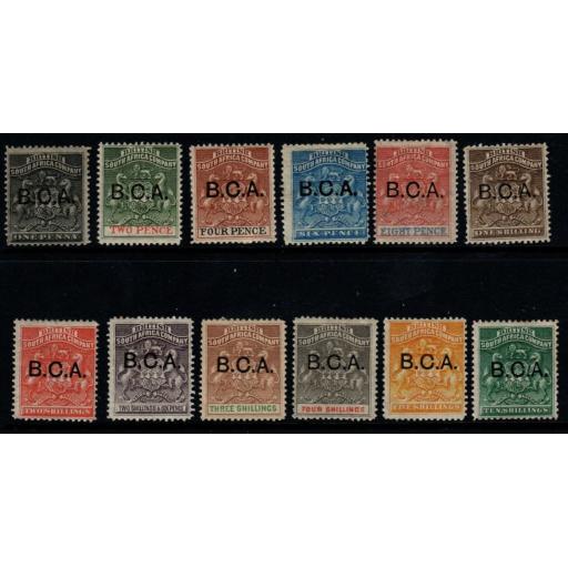 NYASALAND SG1/13 1891-5 DEFINITIVE SET OF 12 MTD MINT