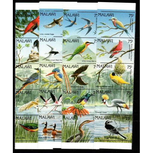 MALAWI SG876/95 1992 BIRDS MNH