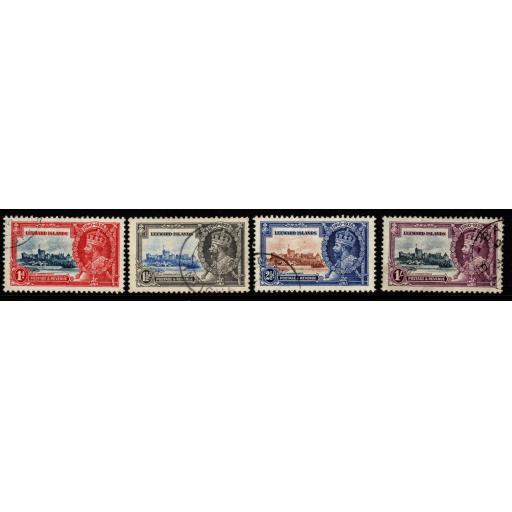 LEEWARD ISLANDS SG88/91 1935 SILVER JUBILEE FINE USED