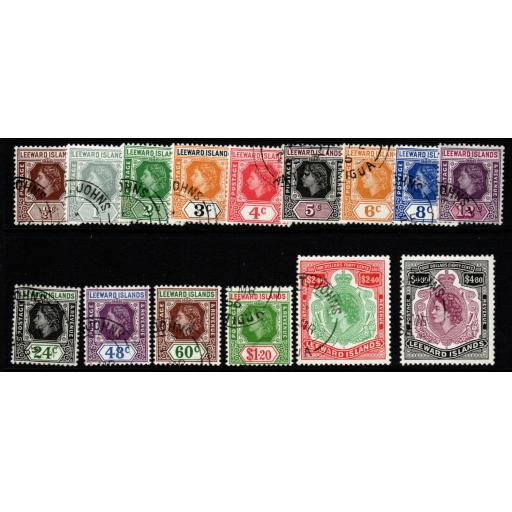 LEEWARD ISLANDS SG126/40 1954 DEFINITIVE SET FINE USED