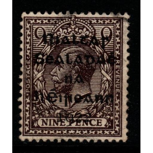 IRELAND SG8 1922 9d AGATE FINE USED