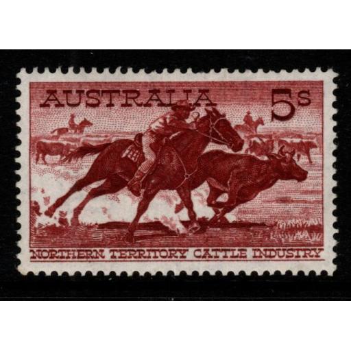 AUSTRALIA SG327a 1964 BROWN-RED ON WHITE PAPER MNH