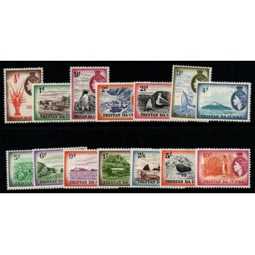 TRISTAN DA CUNHA SG14/27 1954 DEFINITIVE SET MNH