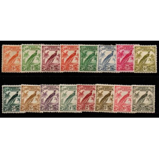 NEW GUINEA SG177/89 1932-4 REDRAWN DEFINITIVE SET MTD MINT