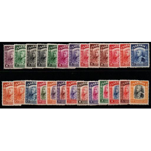 SARAWAK SG106/25 1934-41 DEFINITIVE SET MTD MINT