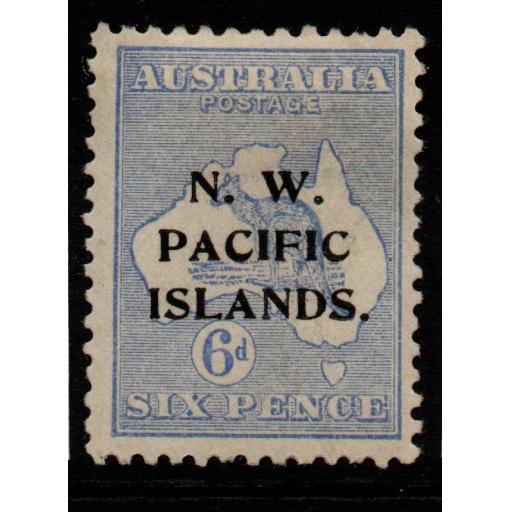 NEW GUINEA SG110a 1922 6d GREYISH BLUE MTD MINT
