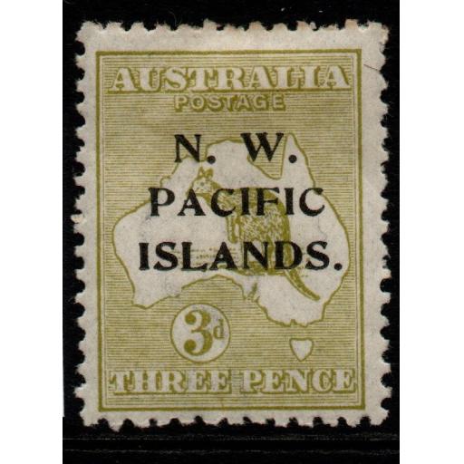 NEW GUINEA SG109 1919 3d GREENISH-OLIVE MTD MINT