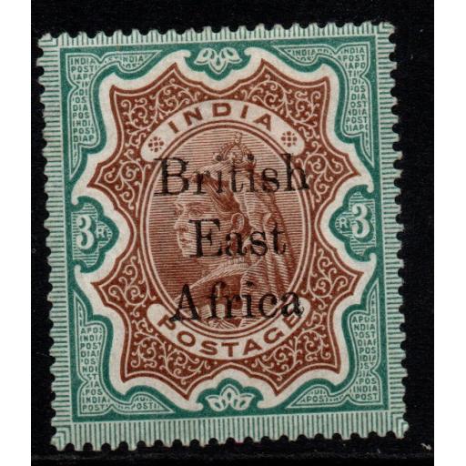 BRITISH EAST AFRICA SG62 1895 3r BROWN & GREEN MTD MINT