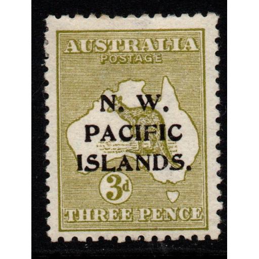 NEW GUINEA SG76 1915 3d YELLOW-OLIVE SETTING C MTD MINT