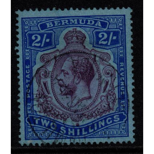BERMUDA SG88 1927 2/= PURPLE & BRIGHT BLUE/PALE BLUE FINE USED