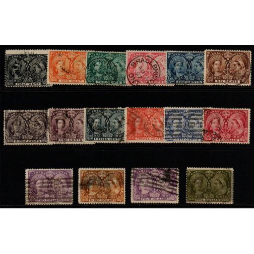 CANADA SG121/40 1897 JUBILEE SET USED