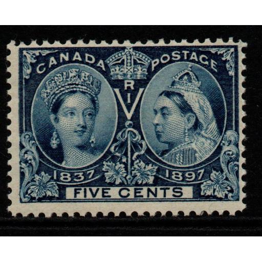 CANADA SG128 1897 5c DEEP BLUE MTD MINT