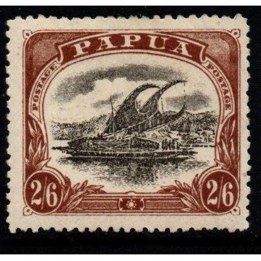 PAPUA SG83 1911 2/6 BLACK & BROWN TYPE C MTD MINT