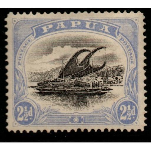 PAPUA SG56a 1908 2½d BLACK & PALE ULTRAMARINE MTD MINT