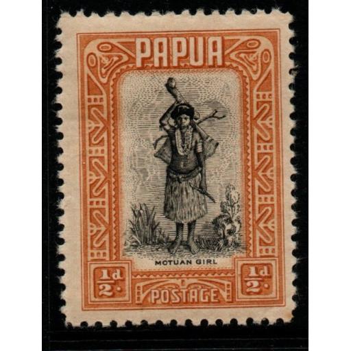 PAPUA SG130a 1940 ½d BLACK & BUFF MTD MINT