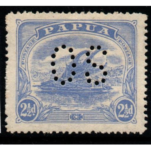 PAPUA SGO41 1911 2½d BRIGHT ULTRAMARINE OFFICIAL MTD MINT