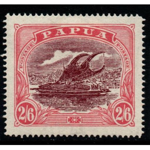 PAPUA SG103 1919 2/6 MAROON & PALE PINK MTD MINT