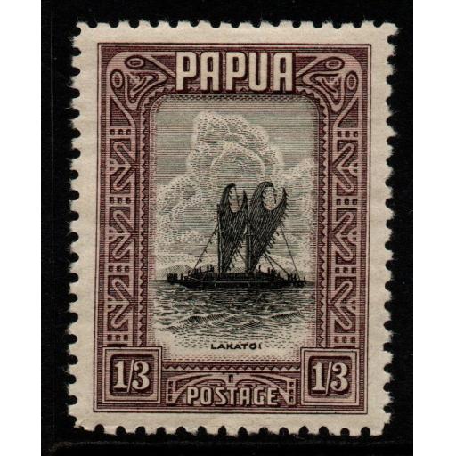 PAPUA SG140 1932 1/3 BLACK & DULL PURPLE MTD MINT