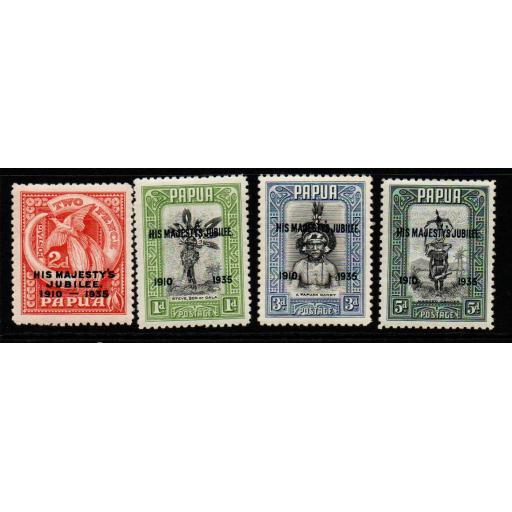PAPUA SG150/3 1935 SILVER JUBILEE MTD MINT