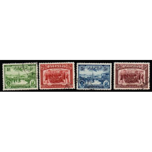 PAPUA SG146/9 1934 50th ANNIV OF DECLARATION OF BRITISH PROTECTORATE FINE USED