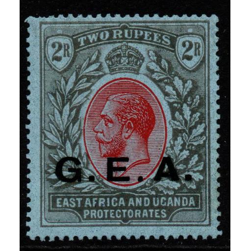 TANGANYIKA SG66 1921 2r RED & BLACK/BLUE MNH