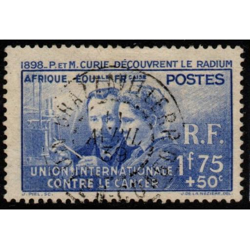 FRENCH EQUATORIAL AFRICA SG94 1938 INTERNATIONAL ANTI-CANCER FUND FINE USED