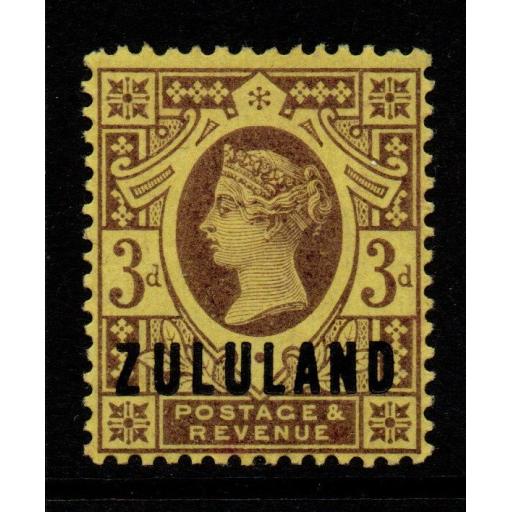 ZULULAND SG5 1888 3d PURPLE/YELLOW MNH