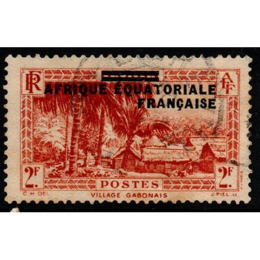 FRENCH EQUATORIAL AFRICA SG26 1936 2f DULL SCARLET FINE USED
