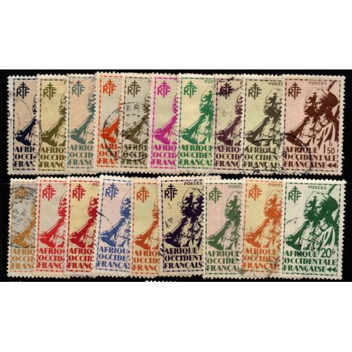 FRENCH WEST AFRICA SG4/22 1945 SOLDIERS FINE USED