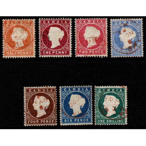 GAMBIA SG10/20B 1880-1 WMK UPRIGHT DEFINITIVE SET FINE USED