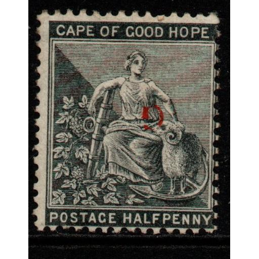 GRIQUALAND WEST SG14a 1878 ½d GREY-BLACK OVERPRINT INVERTED MTD MINT