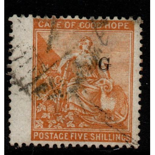 GRIQUALAND WEST SG29 1879 5/= YELLOW-ORANGE USED