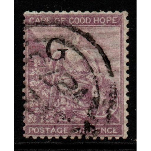 GRIQUALAND WEST SG13c 1877 6d DEEP LILAC 2nd PRINTING USED