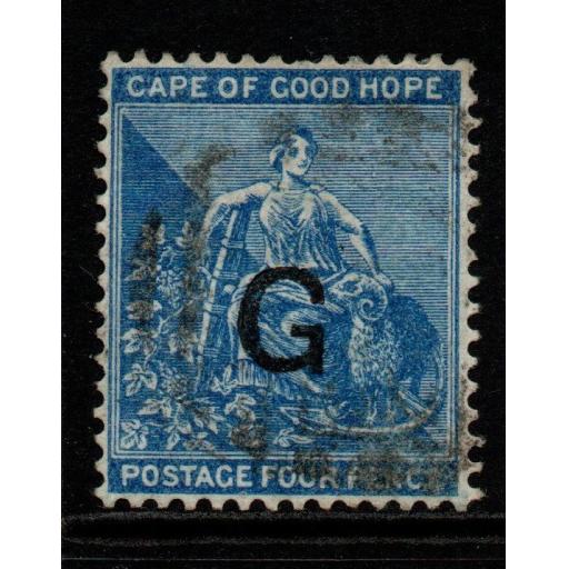 GRIQUALAND WEST SG12a 1877 4d DULL BLUE 2nd PRINTING USED