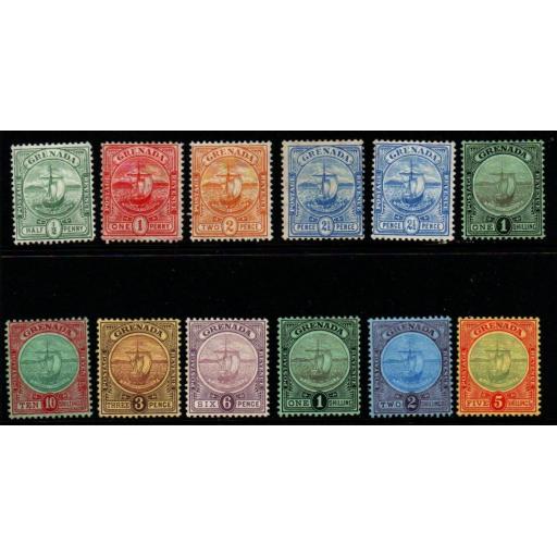 GRENADA SG77/88 1906-11 DEFINITIVE SET MTD MINT