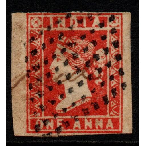 INDIA SG13 1854 1a DEEP RED USED