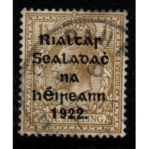 IRELAND SG43 1922 1/= BISTRE-BROWN FINE USED
