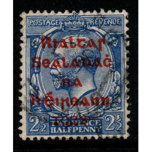 IRELAND SG35 1922 2½d BRIGHT BLUE FINE USED
