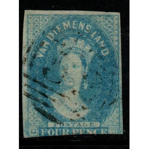 TASMANIA SG36 1857 4d PALE BLUE USED